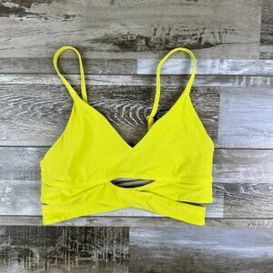 Women's size 4 Lululemon sports bra yellow work out activewear